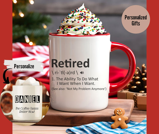 Custom Retirement Gift, Funny Retirement Gift, Retirement Gift for a Man, Retirement Gifts for Woman, Retirement Mug, Funny Retirement Gifts