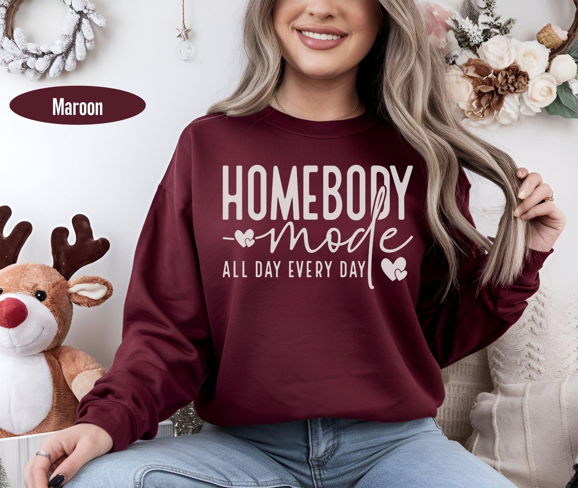 Homebody Sweatshirt, Cozy Sweatshirt, Woman Crewneck, Homebody Tee Slouchy Sweatshirt, Cute Sweatshirt, Trendy Sweatshirt