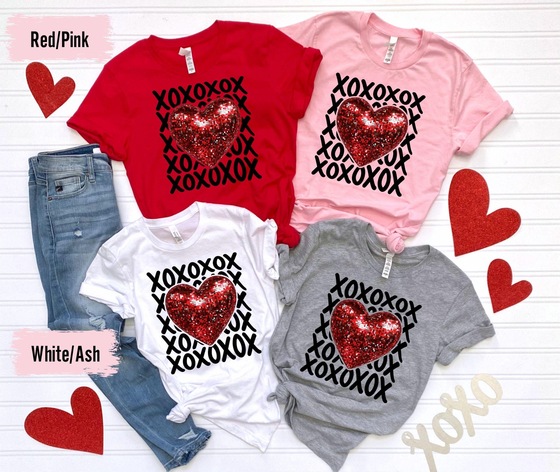 Faux Sequin Heart Valentine Sweater, Be Mine Sweatshirt, Conversation Hearts Shirt, XOXO Sweater, Valentines Day Shirt Gift For Her Love Tee