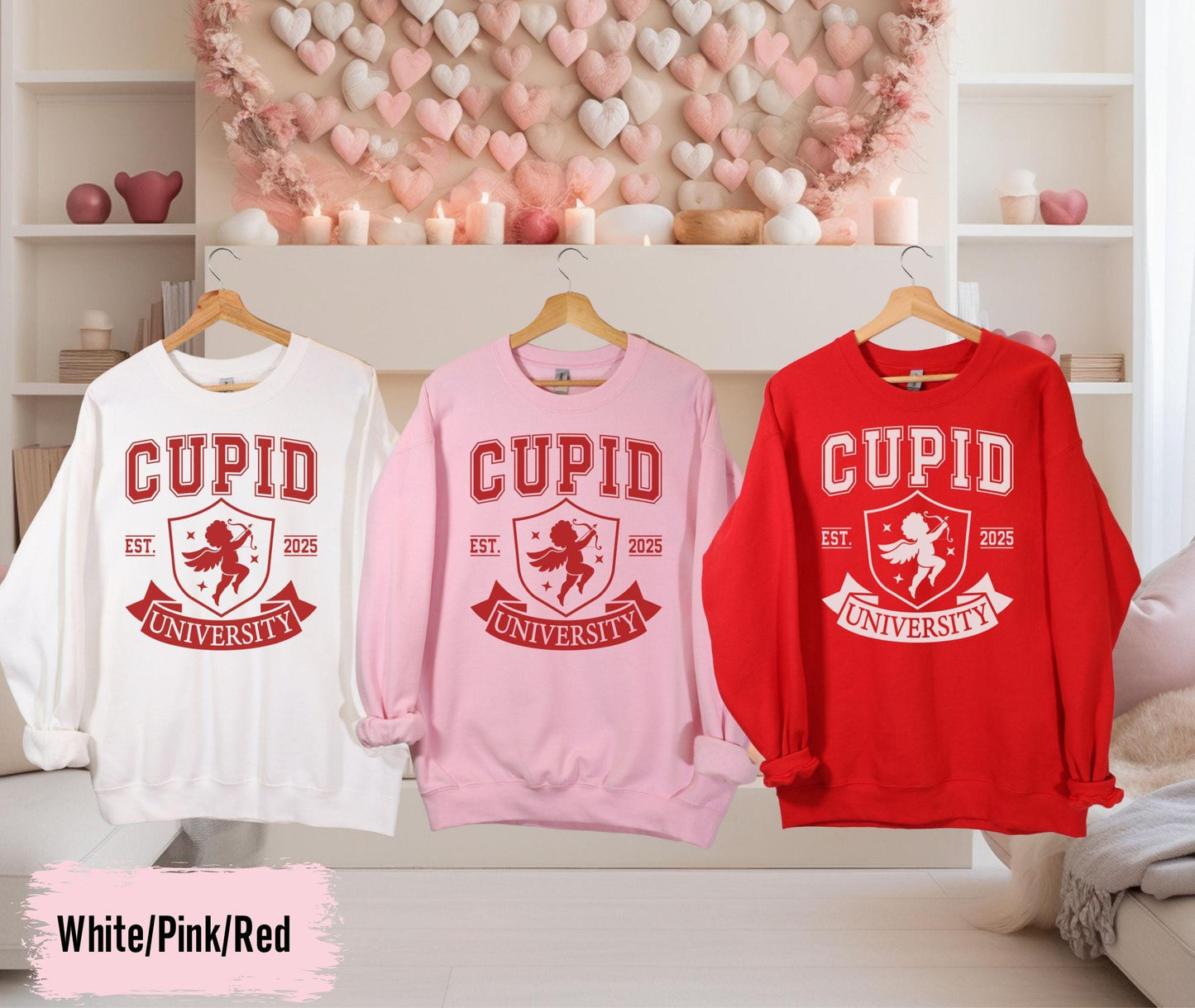 Cupid University Sweatshirt, Cute Valentine's Day Shirt, Funny College Sweatshirt, Love Crewneck Sweatshirt, Cupid Sweater