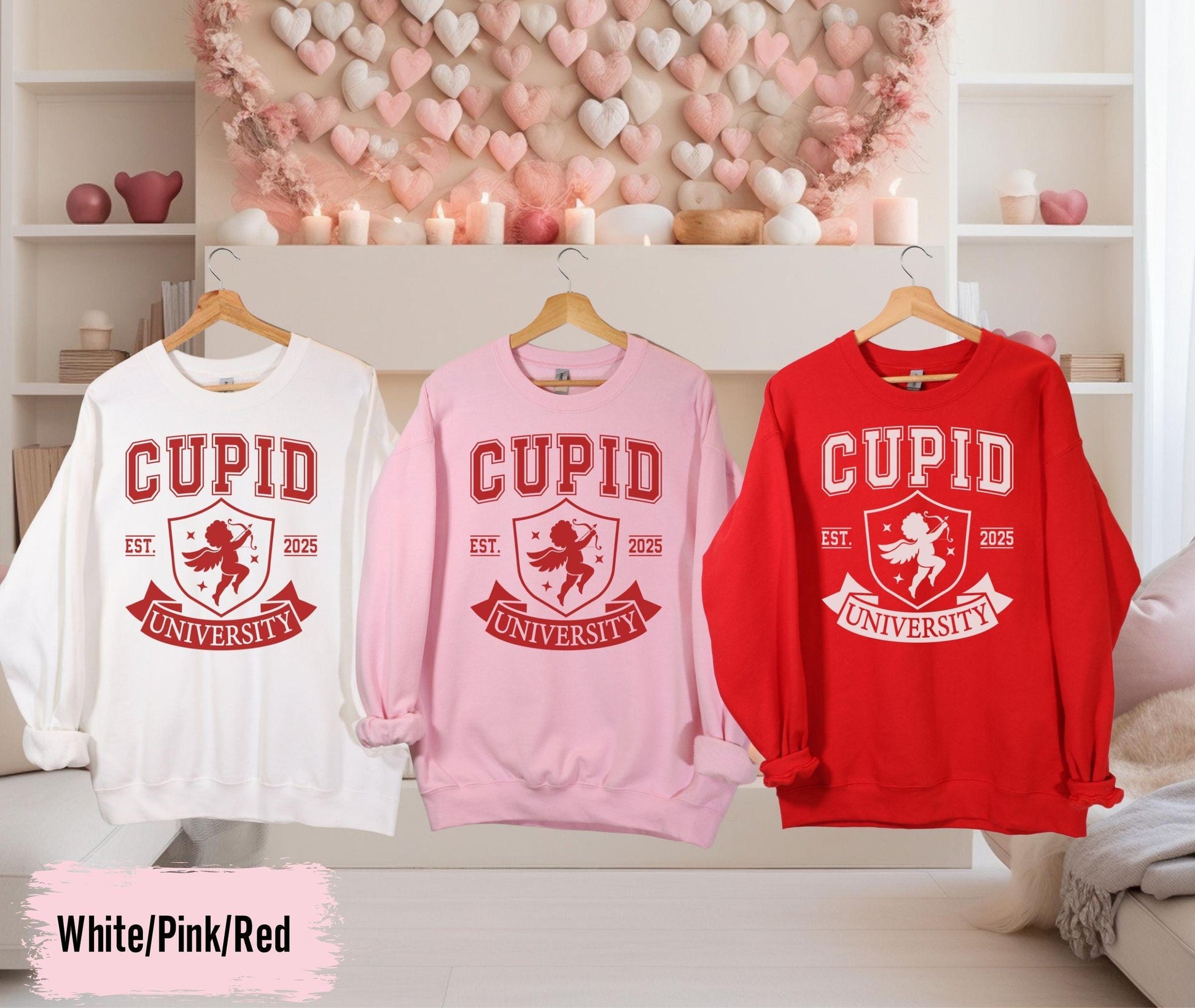 Cupid University Sweatshirt, Cute Valentine's Day Shirt, Funny College Sweatshirt, Love Crewneck Sweatshirt, Cupid Sweater