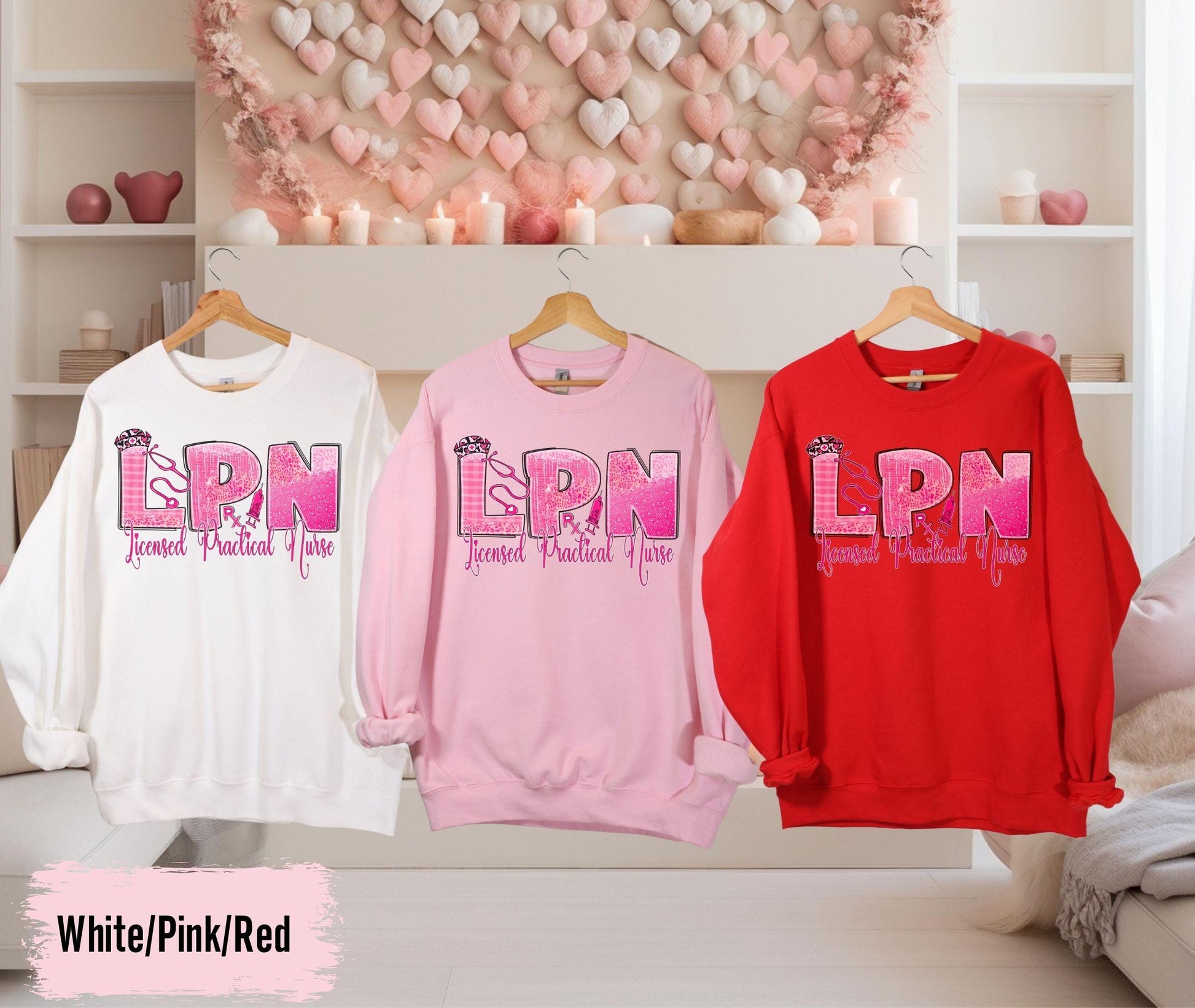 Valentine Licensed Practical Nurse Gift, LPN Shirt, Licensed Practical Nurse Shirt Nurse Life Shirt, Pink Leopard Nurse Shirt Gift for Nurse