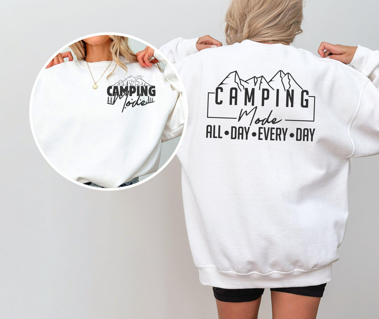 Camping Mode Sweatshirt, Nature Lover Gifts, Camper Dad Sweatshirt, Camper Mom Sweatshirt, Cabin Life Sweatshirt, Camper Sweatshirt