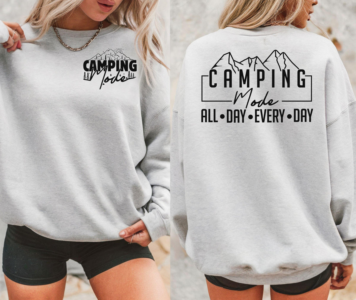 Camping Mode Sweatshirt, Nature Lover Gifts, Camper Dad Sweatshirt, Camper Mom Sweatshirt, Cabin Life Sweatshirt, Camper Sweatshirt