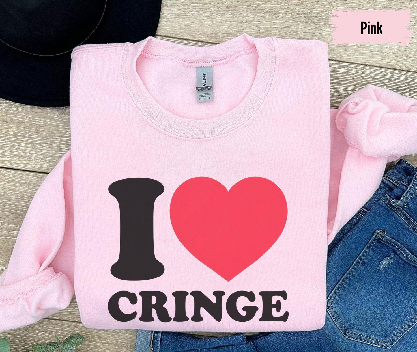 Funny Cringe Tshirt, Gift for Him or Her, I love Cringe, Sarcastic Graphic Sweatshirt, Expression Gothic, I am Weird, Normalize Weird Shirt