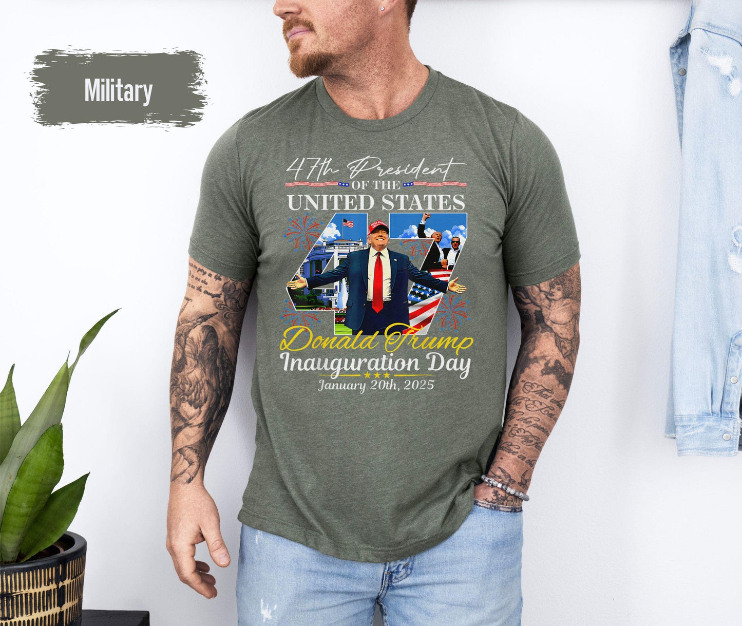 Trump Inauguration Day T-shirt, 47th President USA, January 20th 2025 Trump Shirt, Trump Crewneck, New President Tee, Donald J Trump Tee