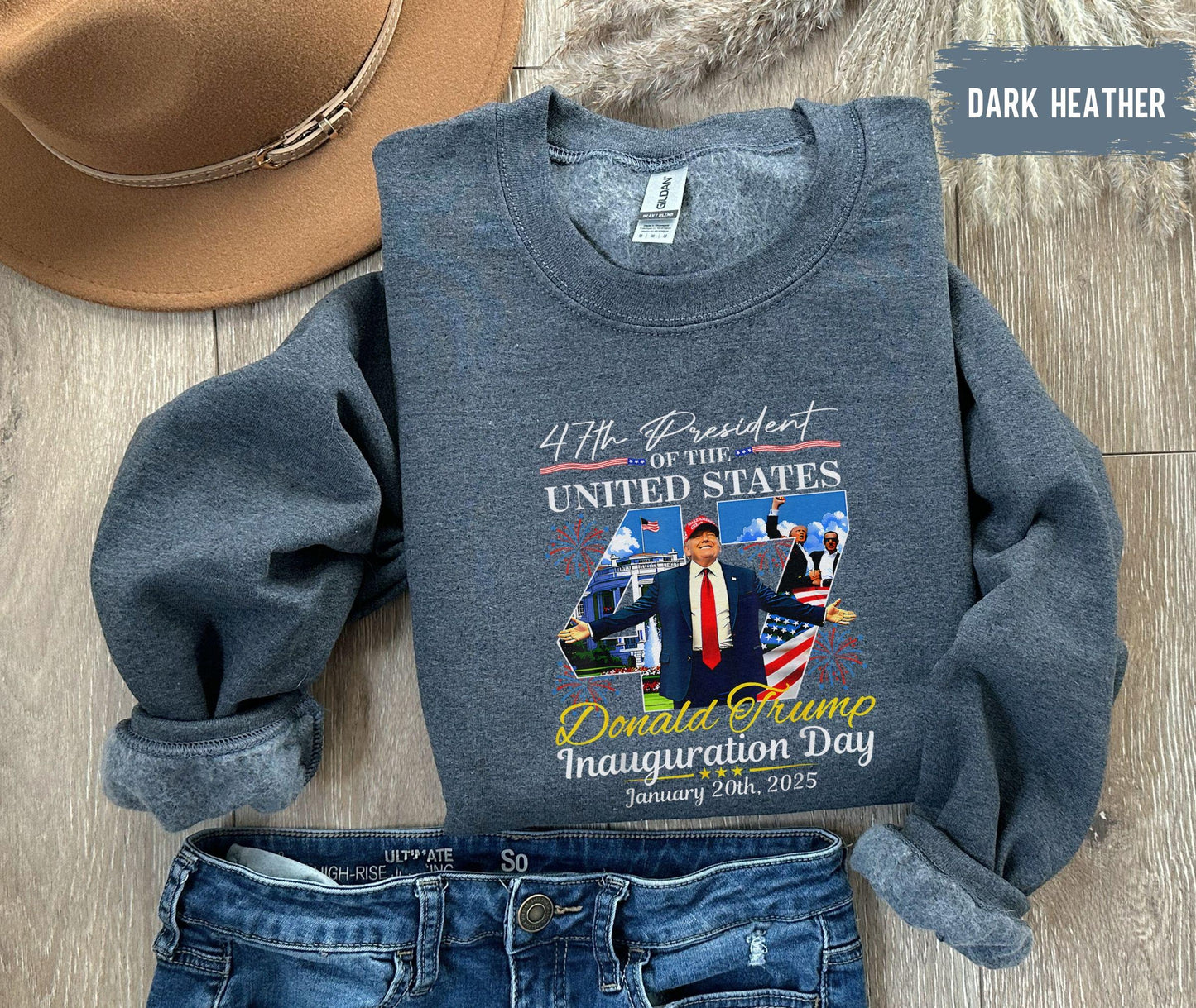 Trump Inauguration Day T-shirt, 47th President USA, January 20th 2025 Trump Shirt, Trump Crewneck, New President Tee, Donald J Trump Tee