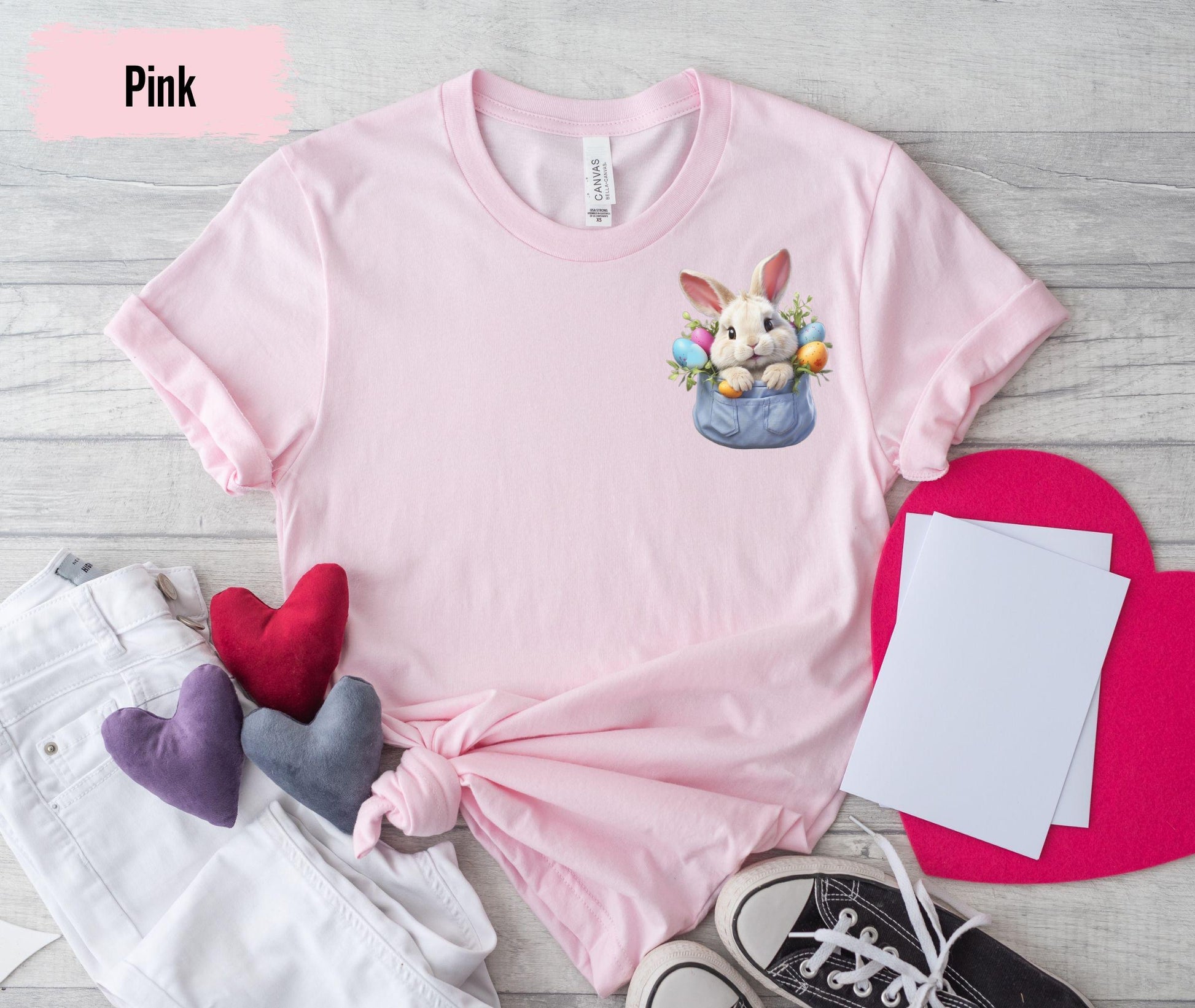 Bunny Shirt, Bunny Lover Shirt, Rabbit Lover Shirt, Easter Shirt, Easter Bunny Shirt, Cute Bunny Shirt, Animal Lover Shirt, Pocket Designs