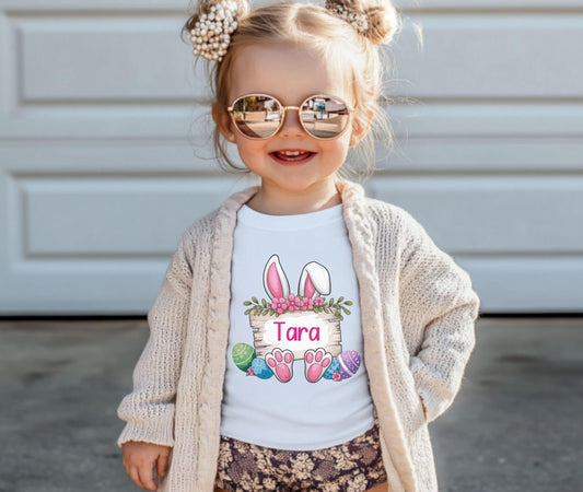 Easter Girls Shirt, Personalized Bunny Girls Shirt, Kids Easter Shirt, Easter Toddler Shirt, Custom Easter Bunny Shirt, Girls Easter Gift