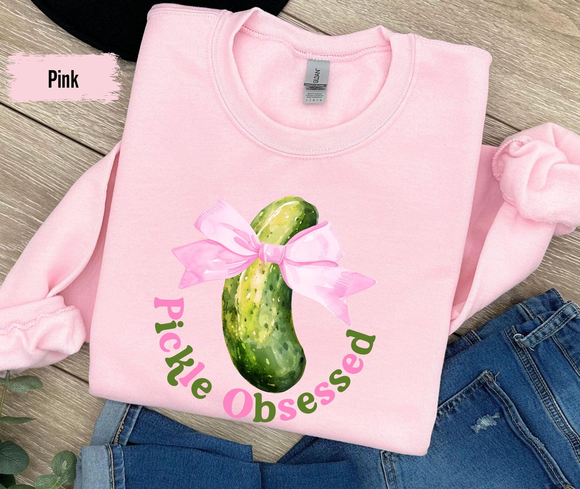 Coquette Pickle Sweatshirt, Pickle Lovers Tshirt, Pickle Crewneck Sweatshirt, Canning Shirt, Pickle shirt, Pickle Crewneck Sweater