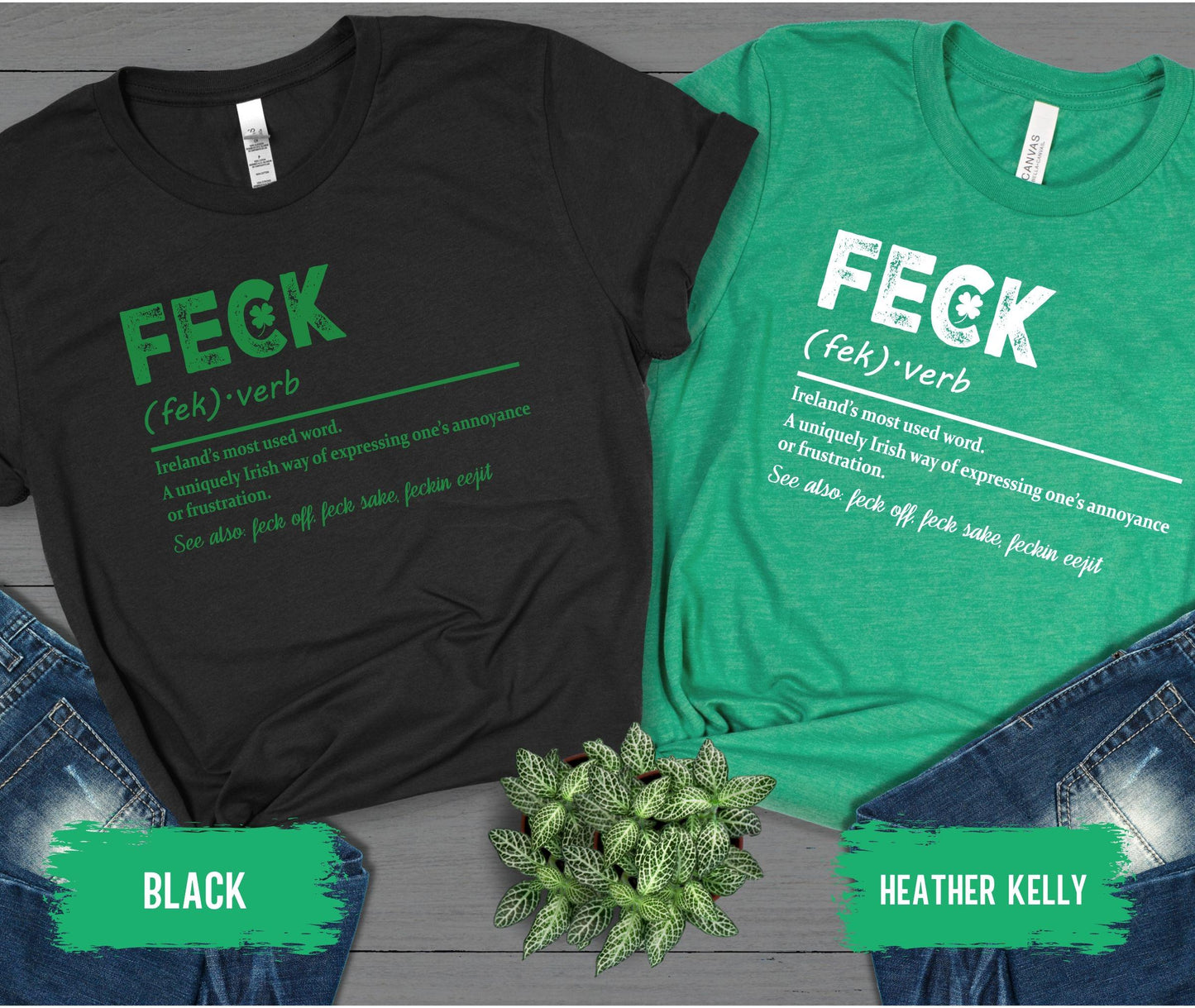 Feck Irish Sweater, Shamrock Sweatshirt, St Patrick's Day Sweater, Irish Sayings T-Shirt, Shamrock Sweatshirt, Leaf Clover Irish Shirt