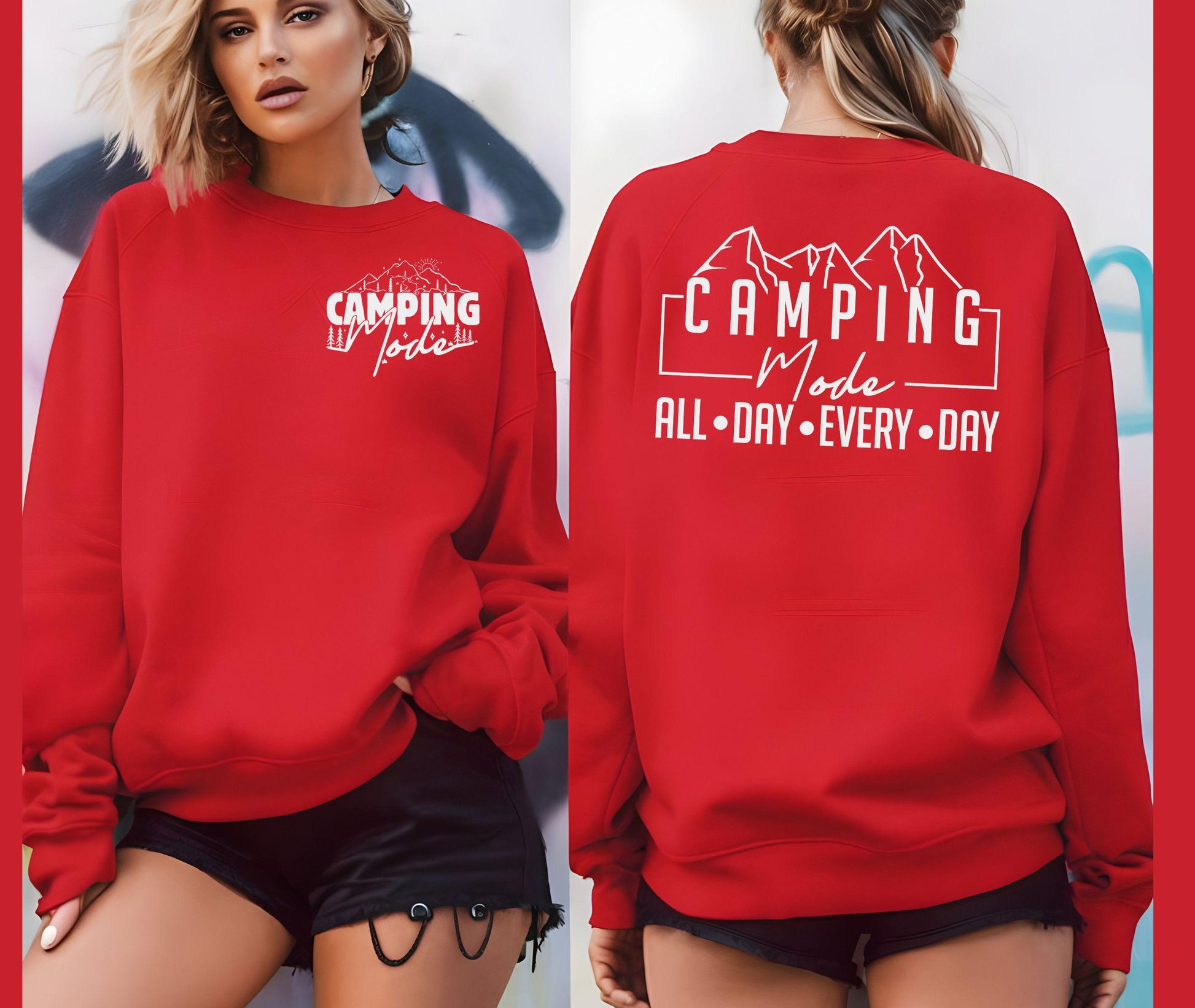 Camping Mode Sweatshirt, Nature Lover Gifts, Camper Dad Sweatshirt, Camper Mom Sweatshirt, Cabin Life Sweatshirt, Camper Sweatshirt