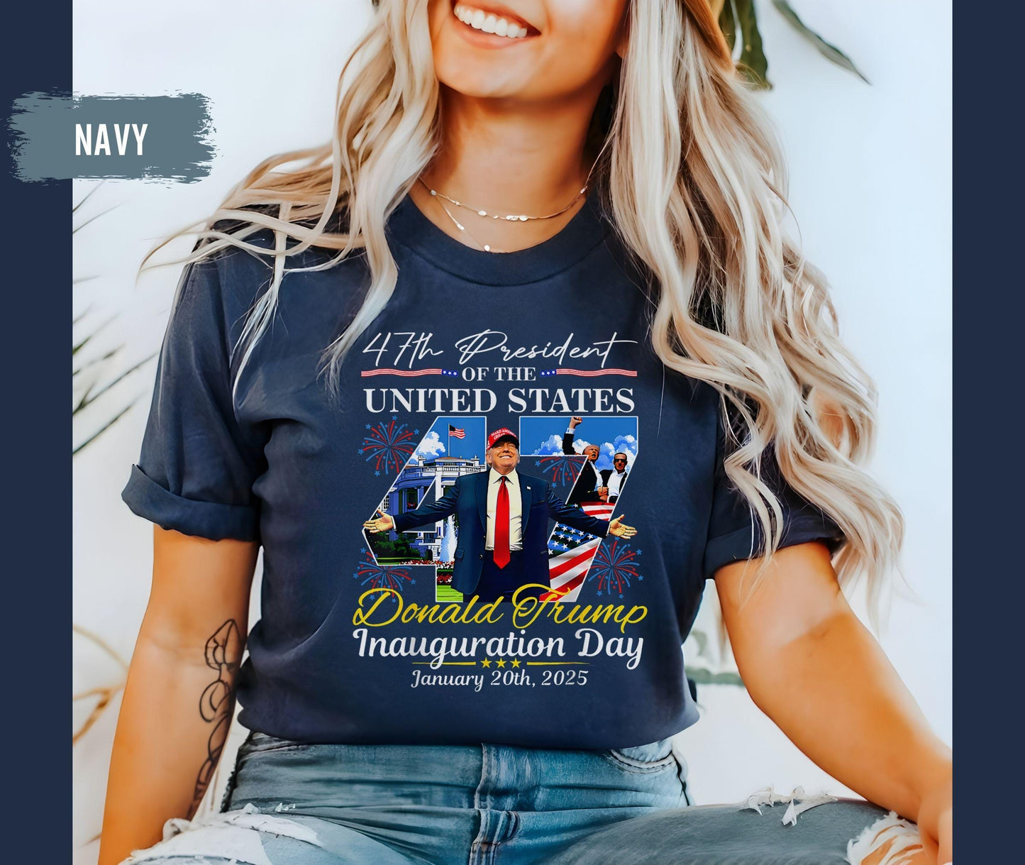 Trump Inauguration Day T-shirt, 47th President USA, January 20th 2025 Trump Shirt, Trump Crewneck, New President Tee, Donald J Trump Tee