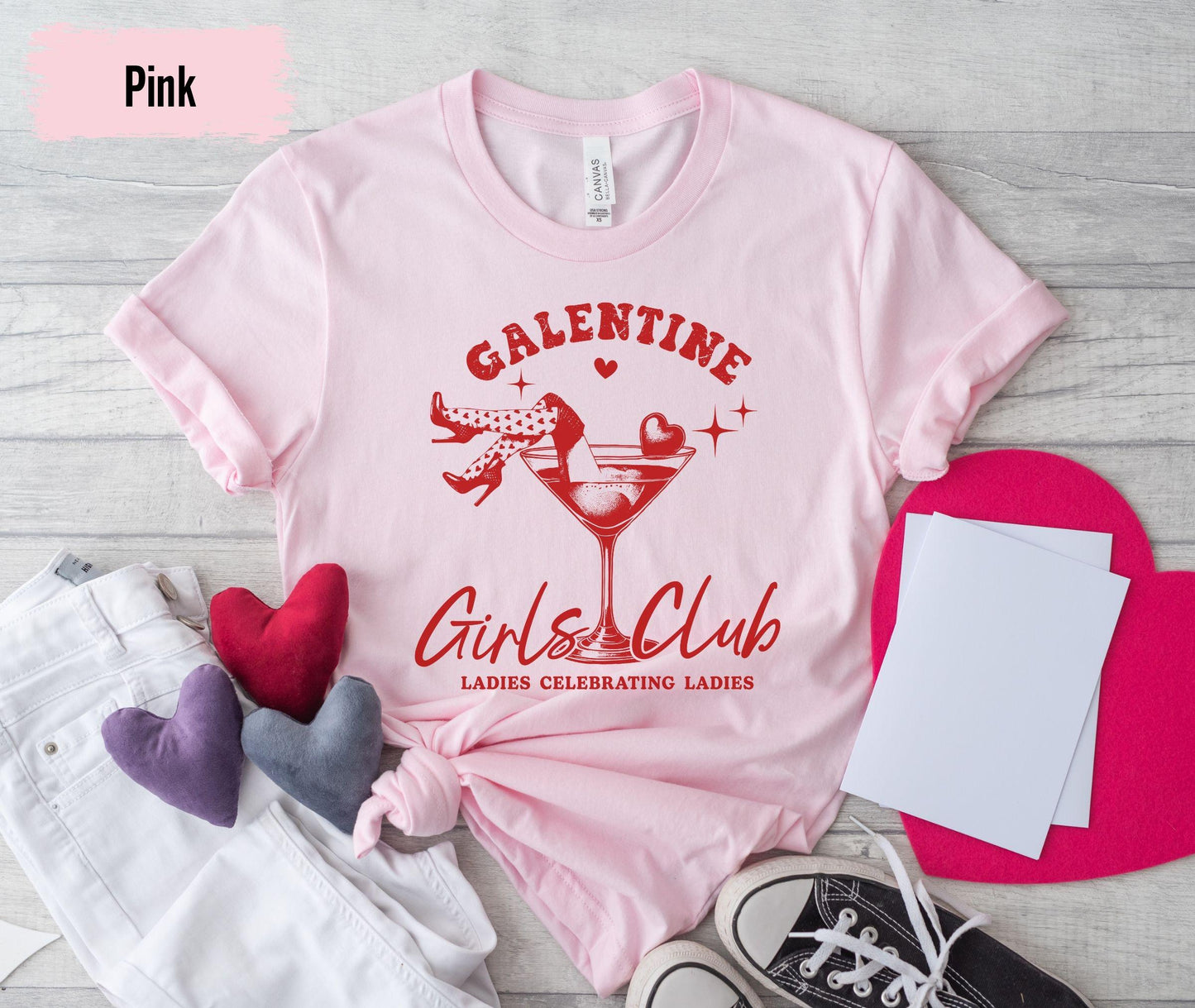 Galentine Girls Club Shirt, Ladies Celebrating Ladies, Galentines Day Gift, Anti Valentines Day Shirt, Valentine Besties, Galentine Day Gift