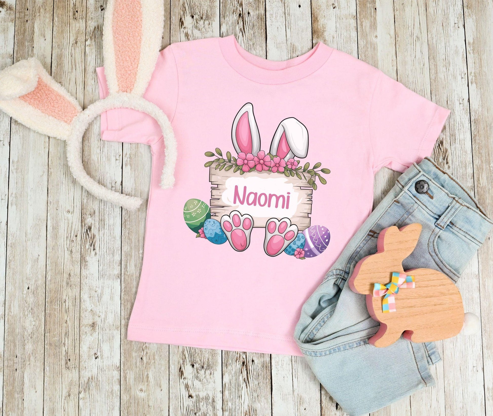 Easter Girls Shirt, Personalized Bunny Girls Shirt, Kids Easter Shirt, Easter Toddler Shirt, Custom Easter Bunny Shirt, Girls Easter Gift