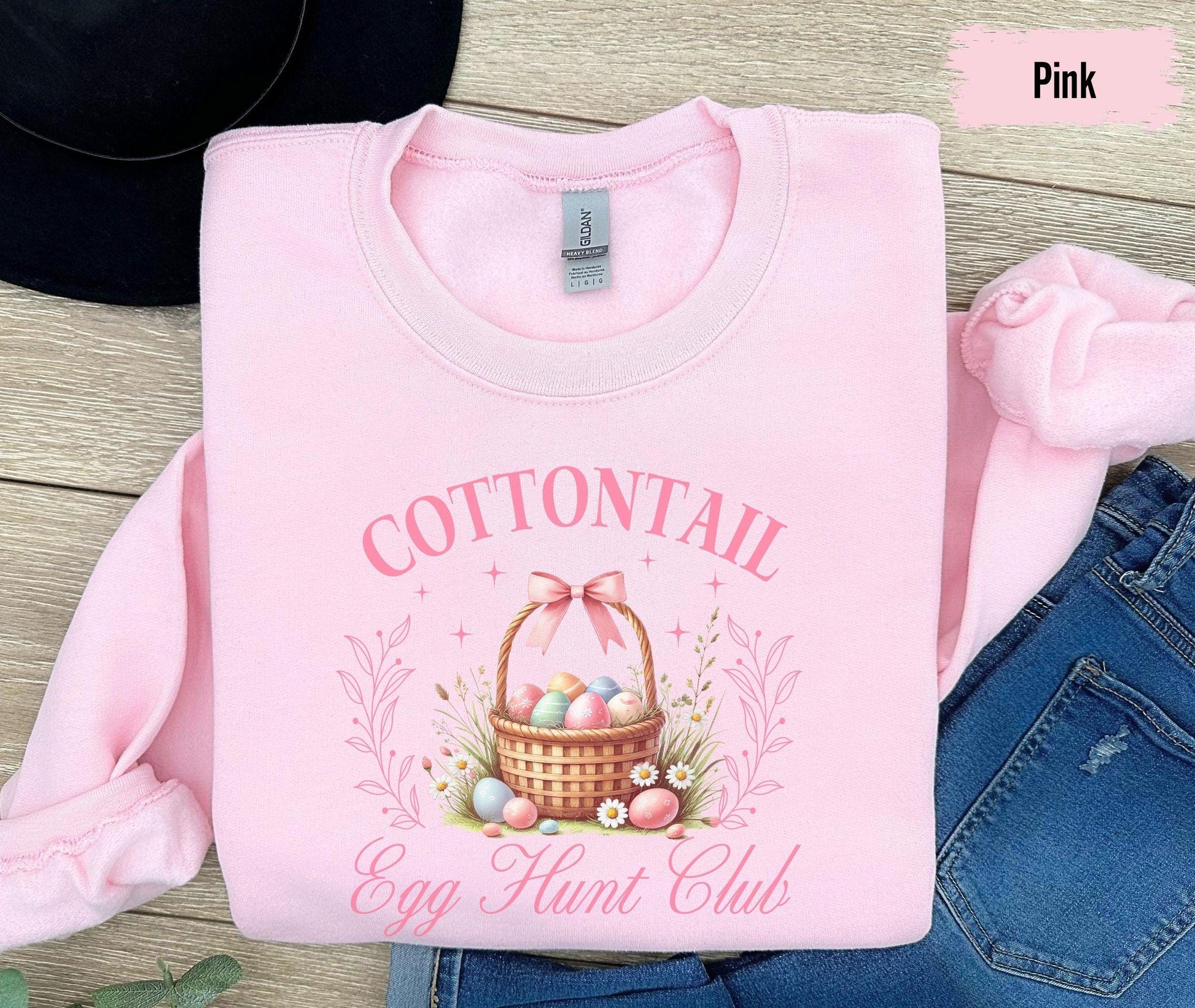 Cottontail Candy Company Retro Easter Sweatshirt Comfort Colors 1566 Preppy Shirt Bunny Easter Egg Hunt Vintage Family Easter Shirt Gift Top