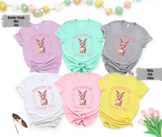 Cotton Tail Bunny Club Shirt, Easter Bunny Shirt, Cotton Tail Shirt, Baby Girl Easter Shirt, Kids Easter Shirt, Bunny Club Easter Shirt