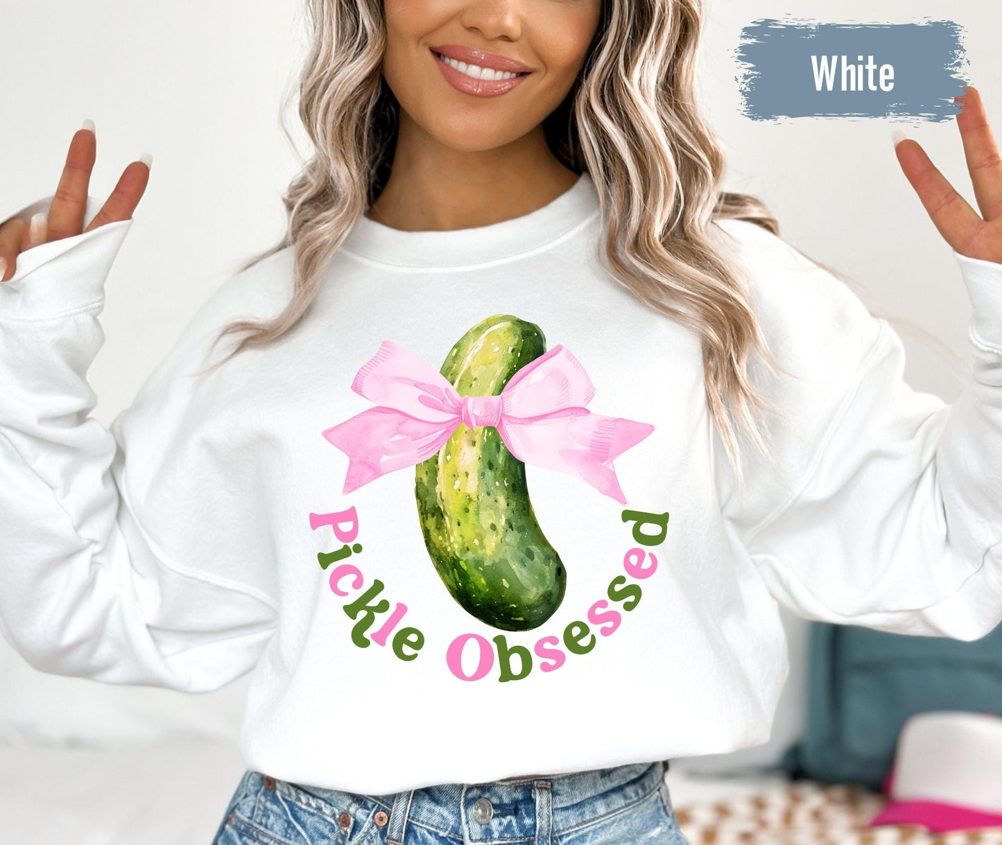 Coquette Pickle Sweatshirt, Pickle Lovers Tshirt, Pickle Crewneck Sweatshirt, Canning Shirt, Pickle shirt, Pickle Crewneck Sweater