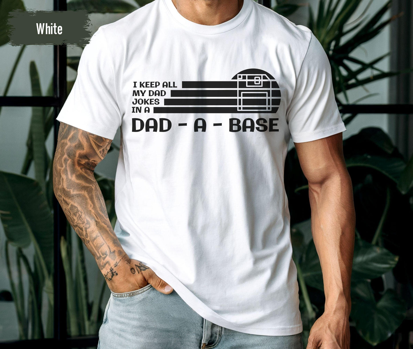 I Keep All My Dad Jokes In My Dad-A-Base Shirt, Dad Jokes Shirt, Funny Dad Shirt, Cool Dad Shirt, Father Shirt, Gift For Dad, Father Gift