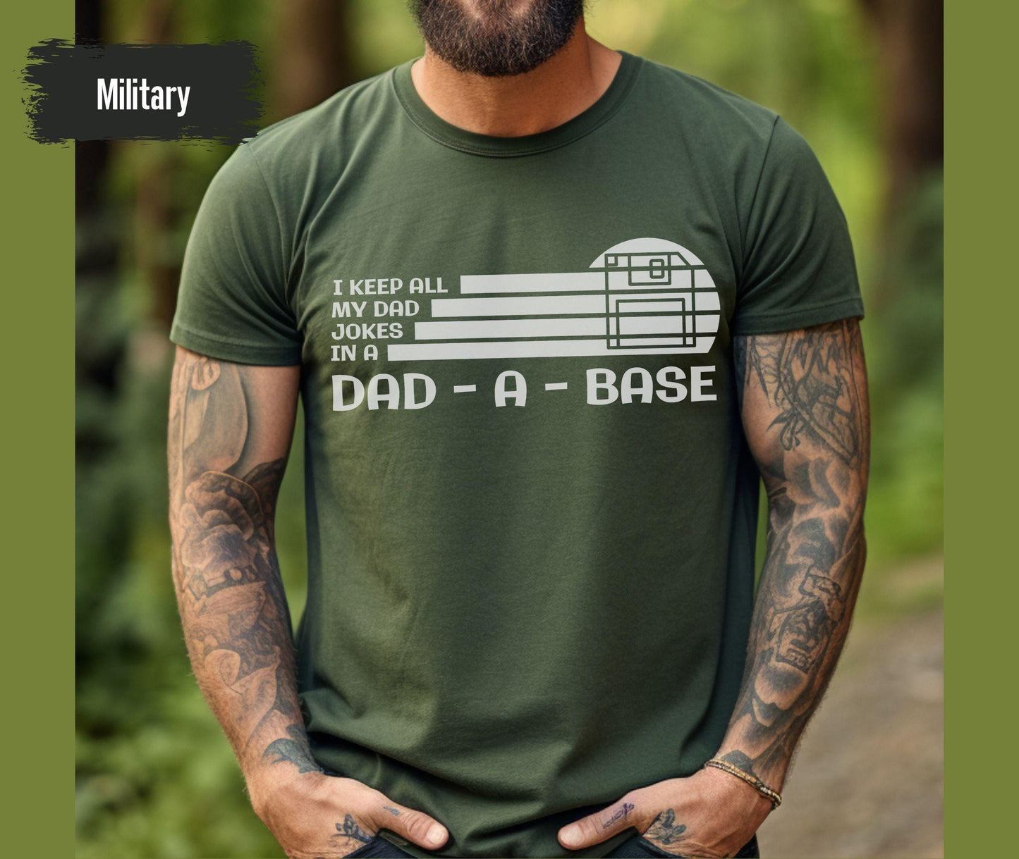 I Keep All My Dad Jokes In My Dad-A-Base Shirt, Dad Jokes Shirt, Funny Dad Shirt, Cool Dad Shirt, Father Shirt, Gift For Dad, Father Gift