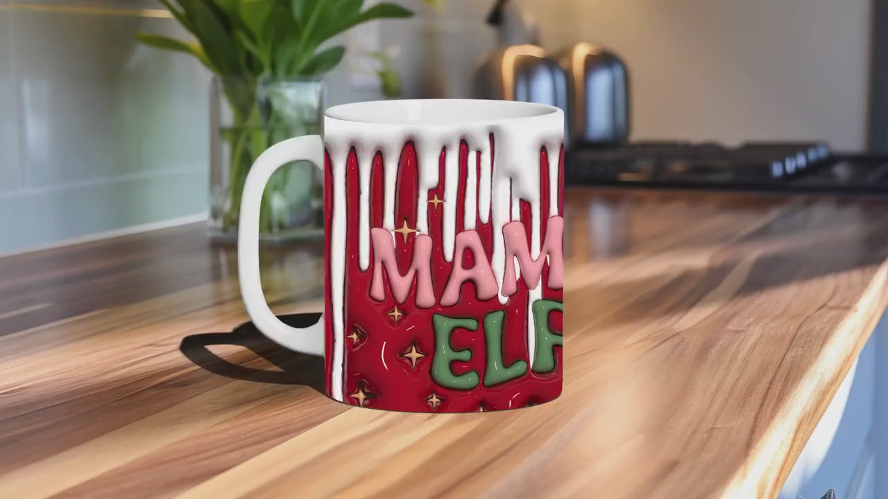 3D Papa Elf Christmas Mug, Christmas Elf Mug, Christmas Dad Mug Gift, Coffee Mug Christmas Gift, Christmas Mugs for Dad, Dad Christmas Gifts