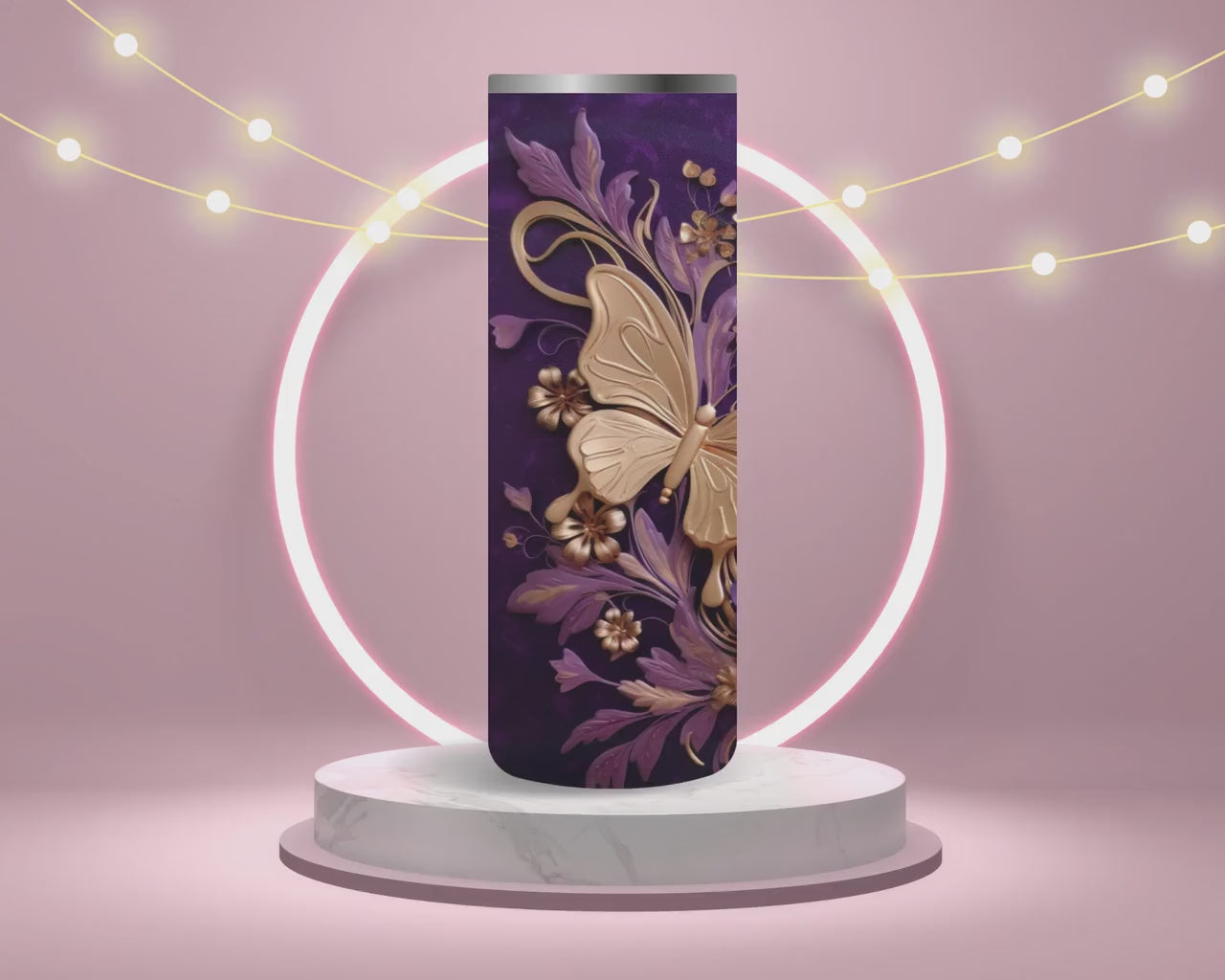 Purple Butterfly Tumbler Personalized Butterfly Gifts Butterfly Tumbler Cup With Straw Butterfly Gifts For Women Butterfly Lover Gifts