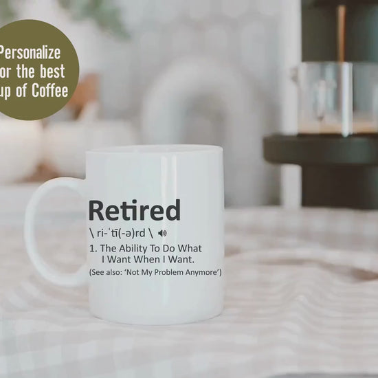 Custom Retirement Gift, Funny Retirement Gift, Retirement Gift for a Man, Retirement Gifts for Woman, Retirement Mug, Funny Retirement Gifts