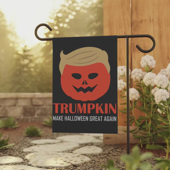 Trumpkin Garden Flag Halloween Trump Yard Sign Make Halloween Great Again Trump Supporter Flag Funny Trump Flag Funny Trump Gift Halloween